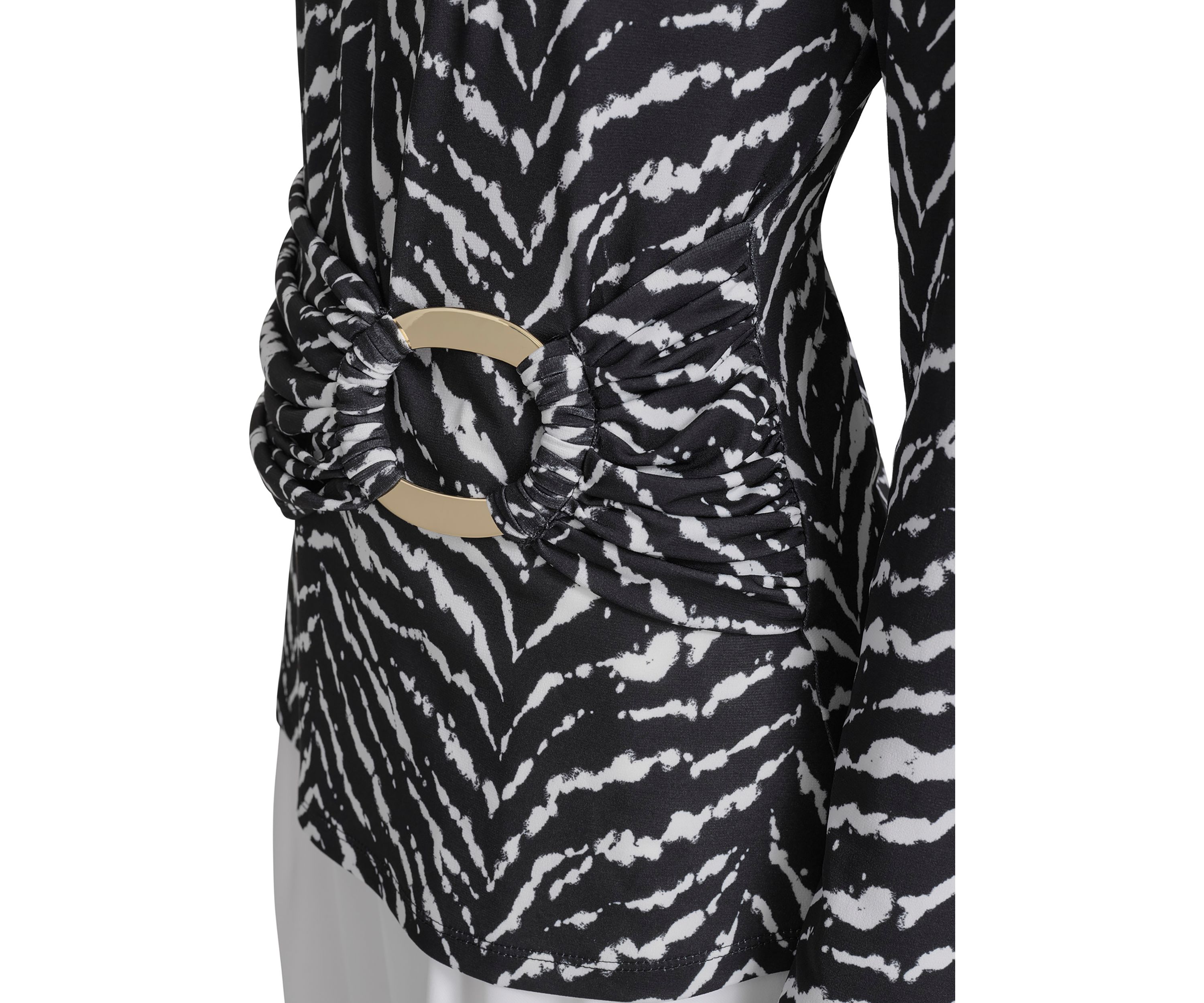 Womens Long Sleeve Jersey Striped Top 