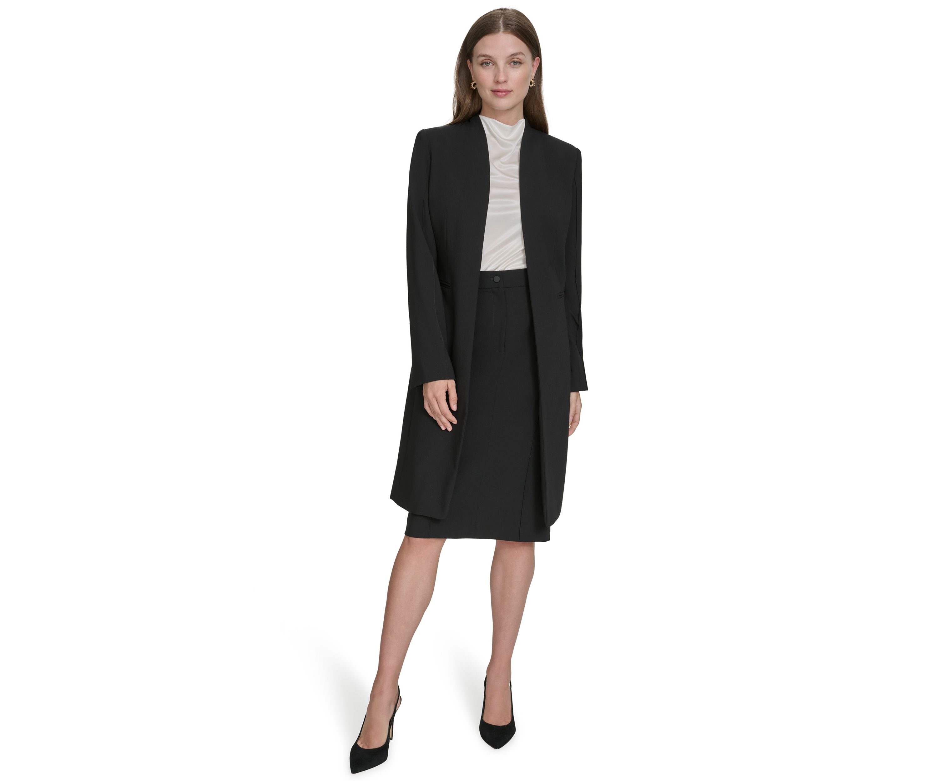 Womens Pintuck Long Jacket
