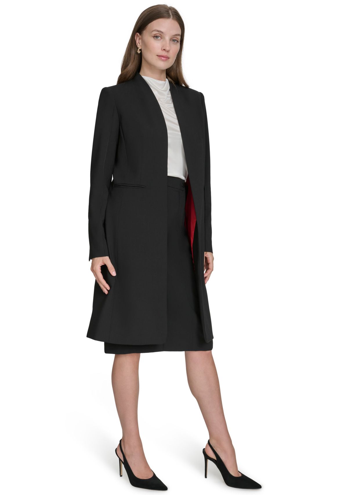 Womens Pintuck Long Jacket