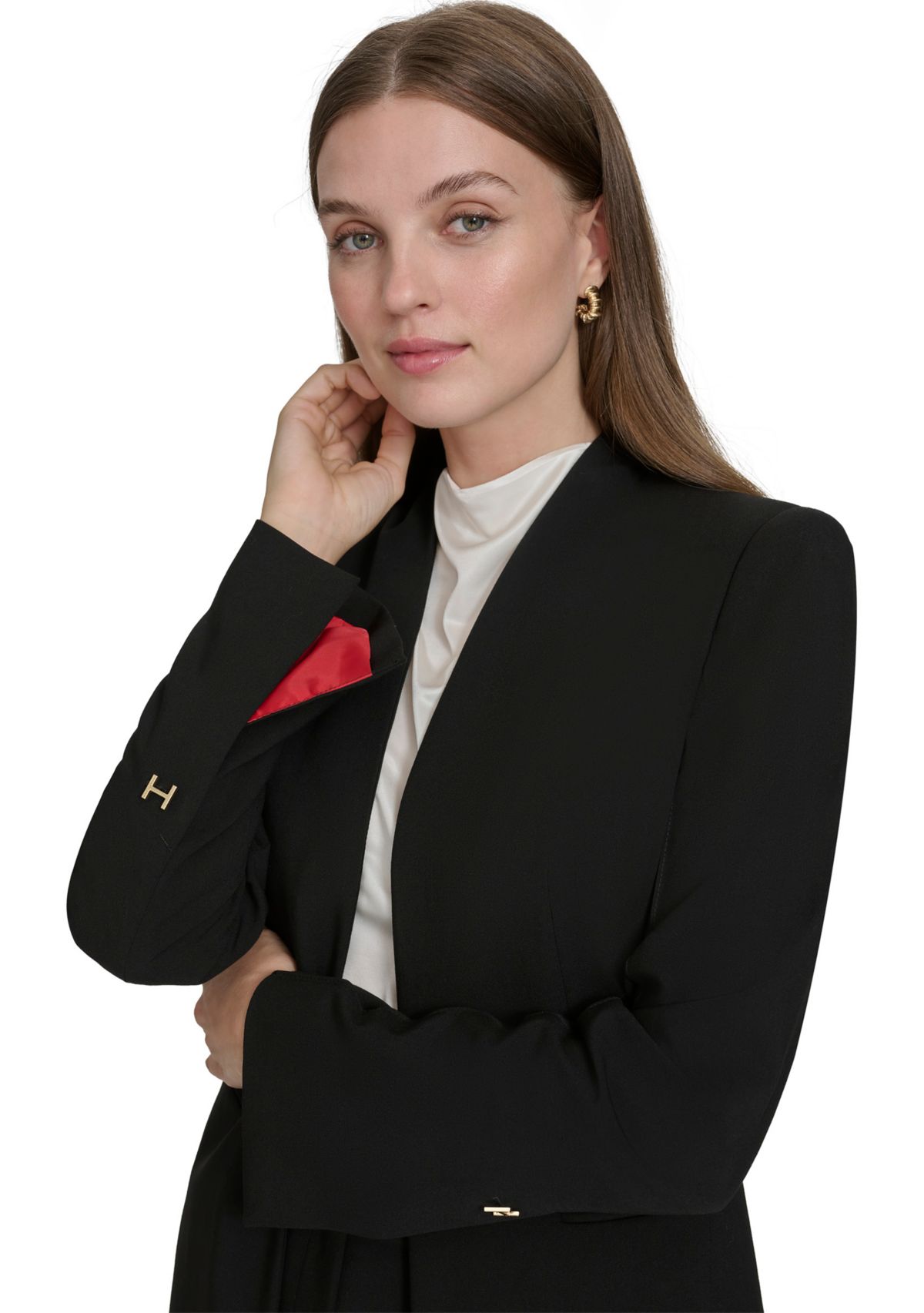 Womens Pintuck Long Jacket