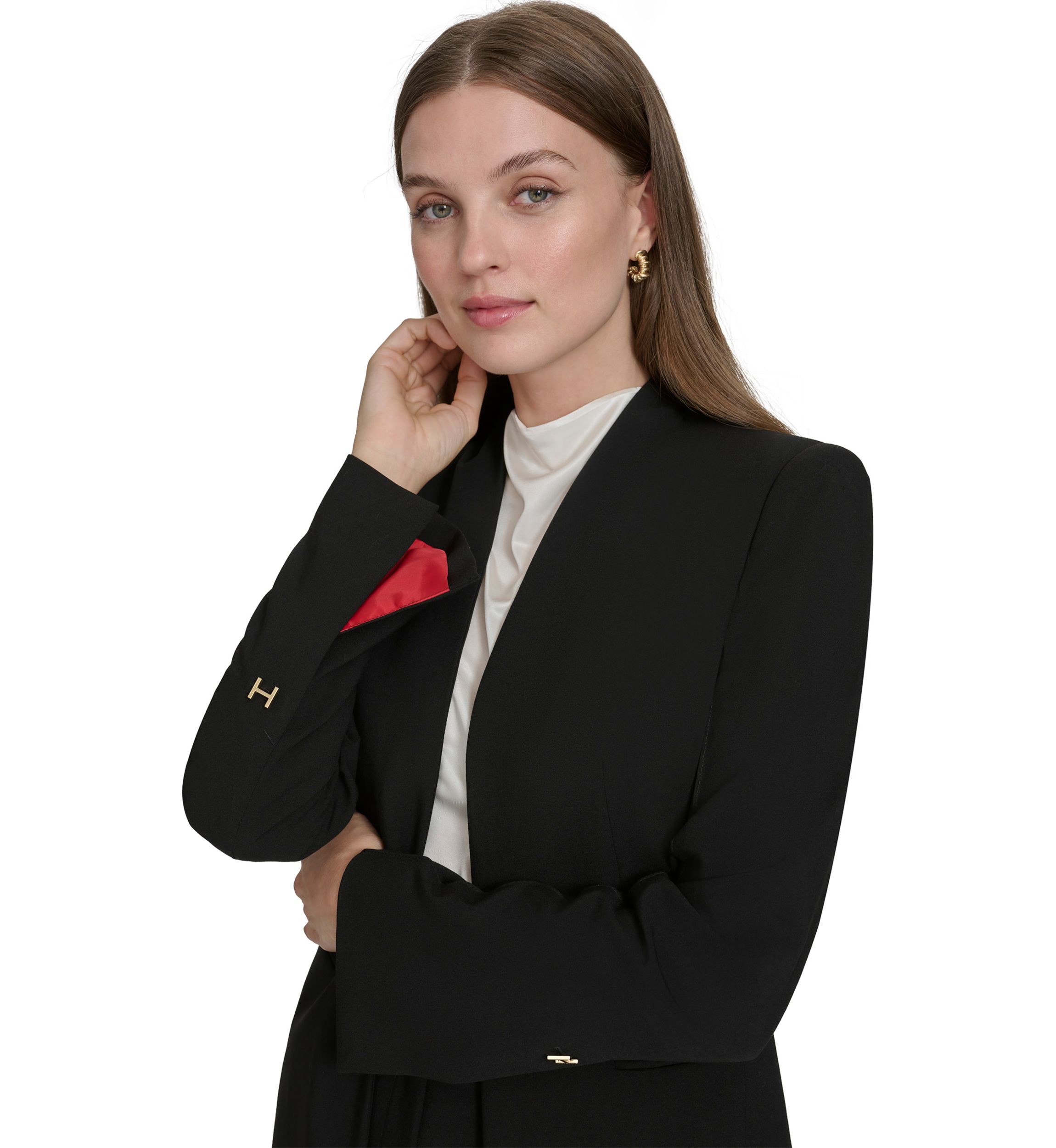 Womens Pintuck Long Jacket