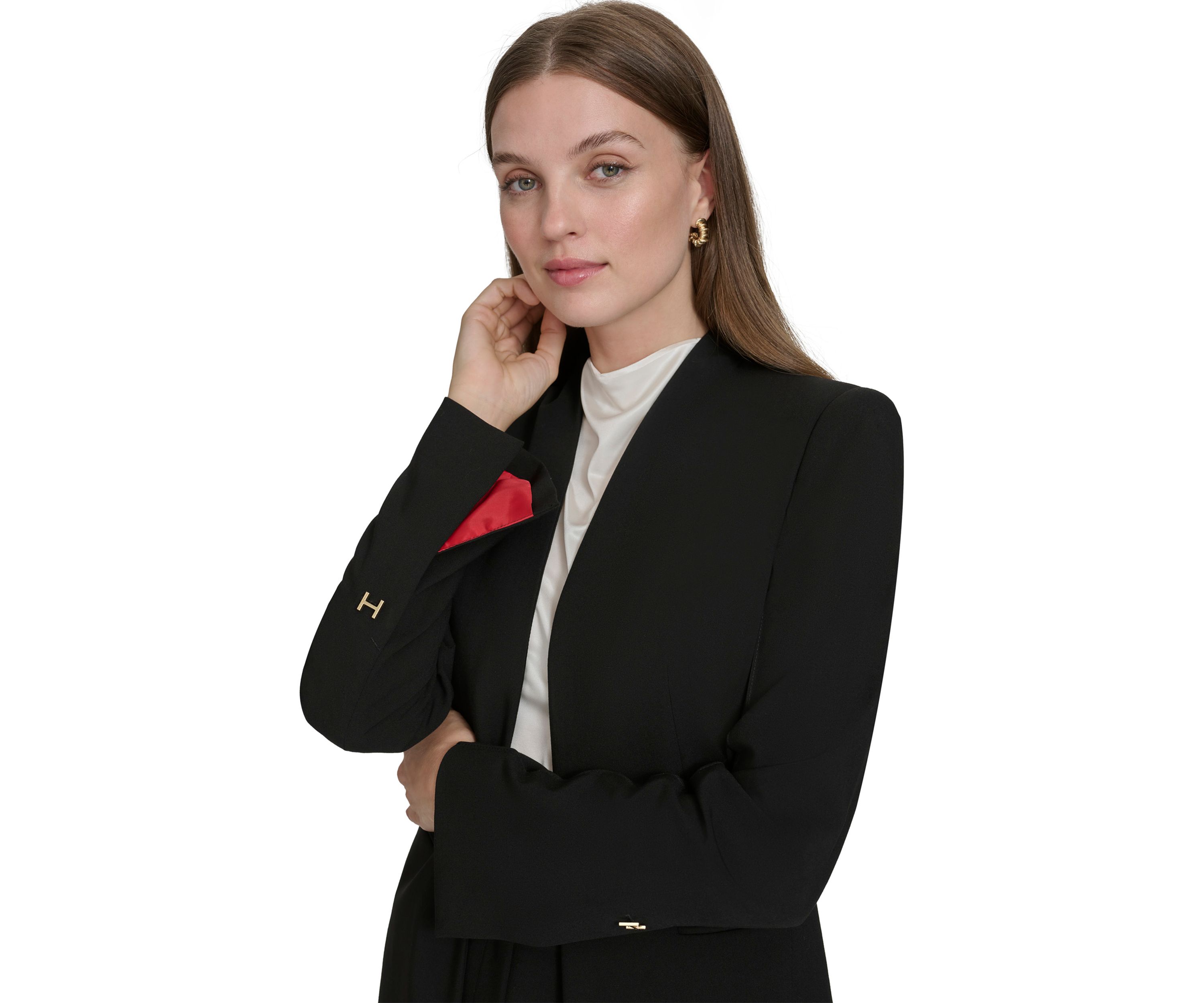 Womens Pintuck Long Jacket