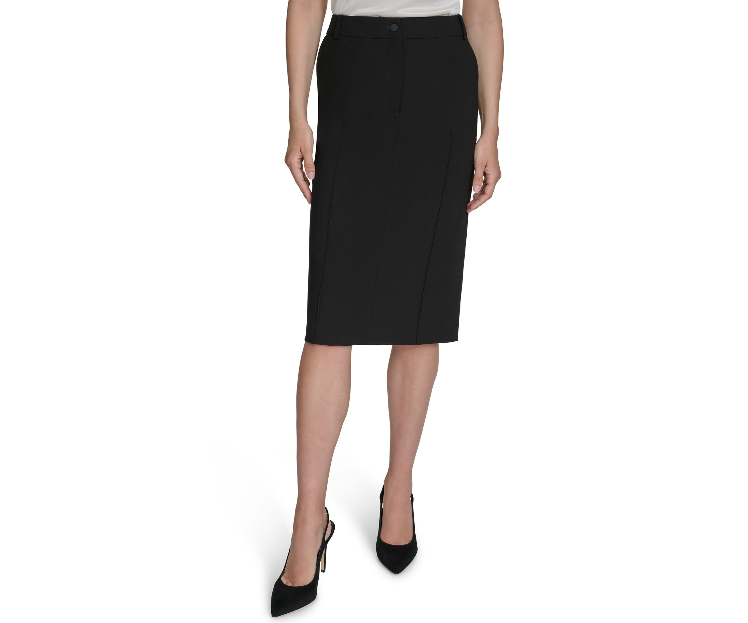 Womens Slash Pocket Pencil Skirt