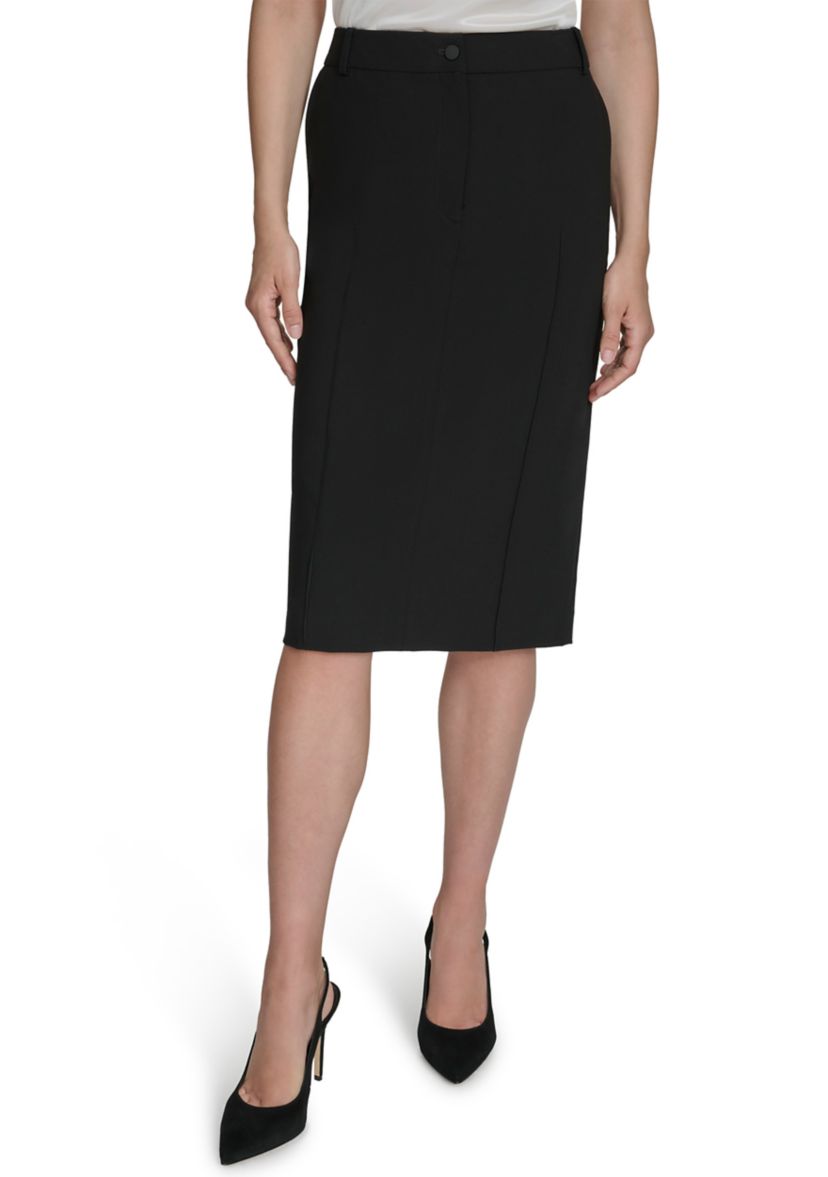 Womens Slash Pocket Pencil Skirt
