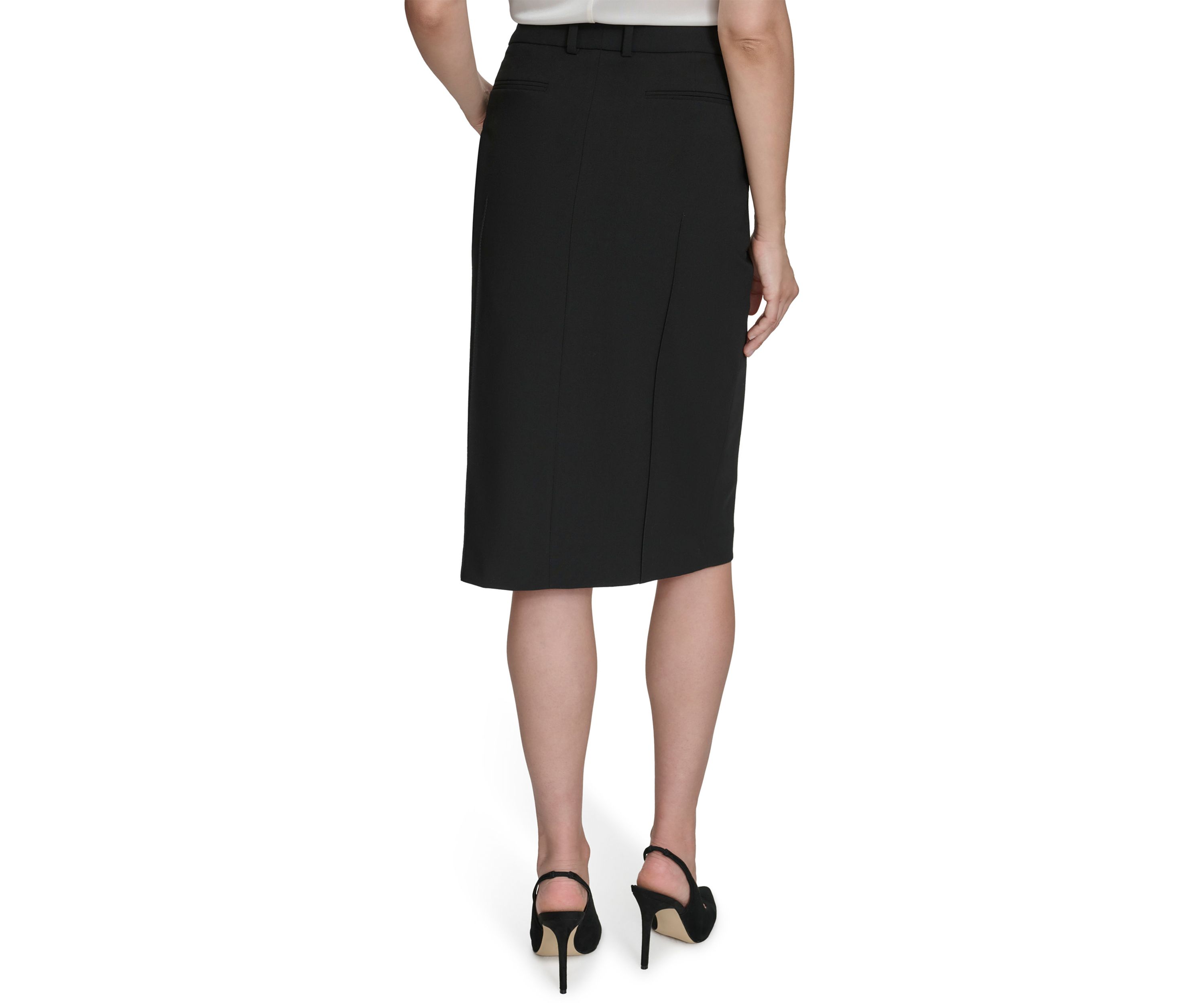 Womens Slash Pocket Pencil Skirt