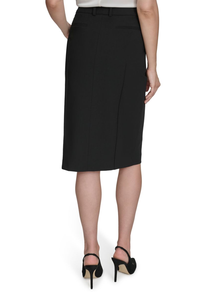 Womens Slash Pocket Pencil Skirt