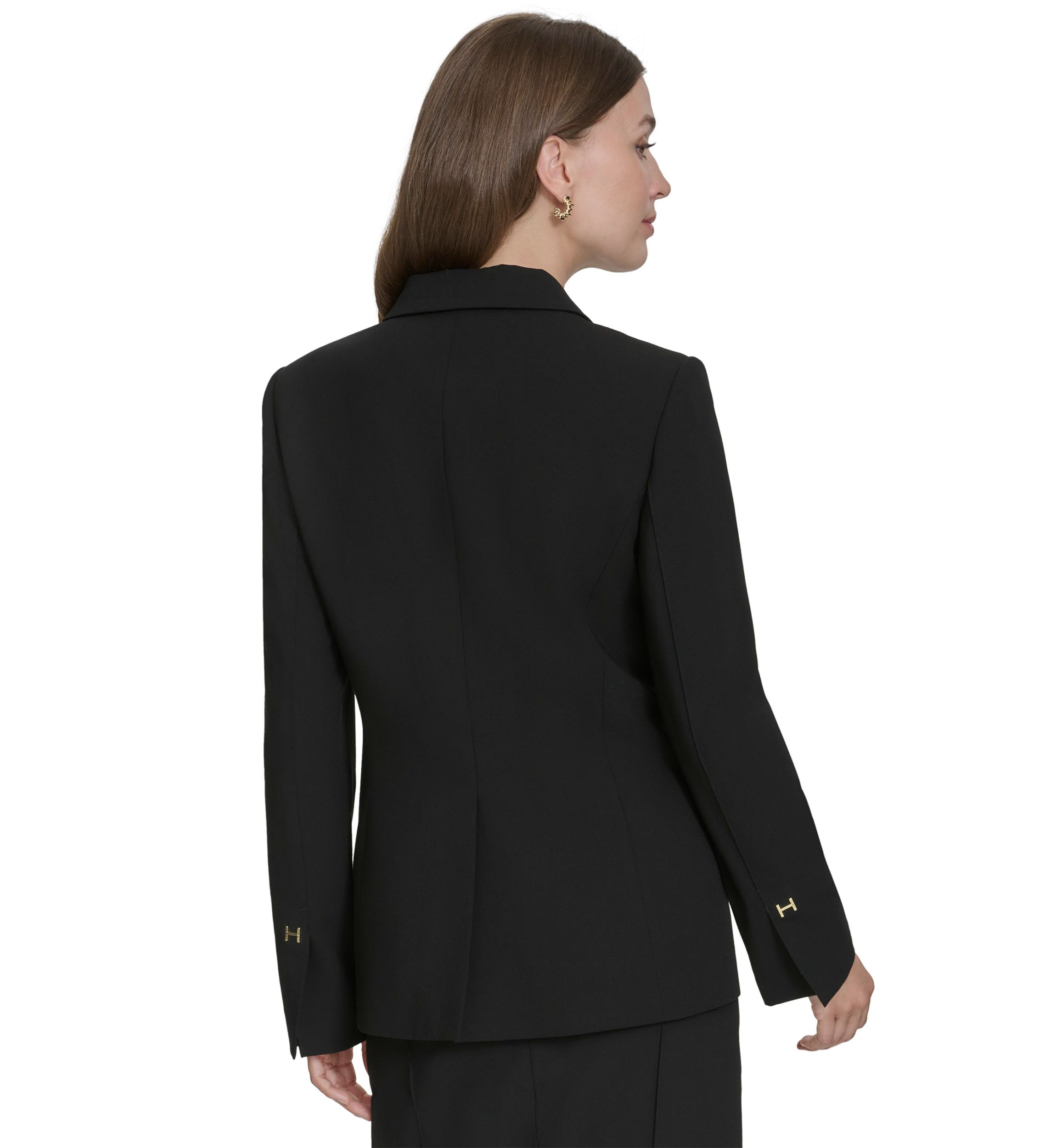 Womens Notch Lapel Double Button  Blazer