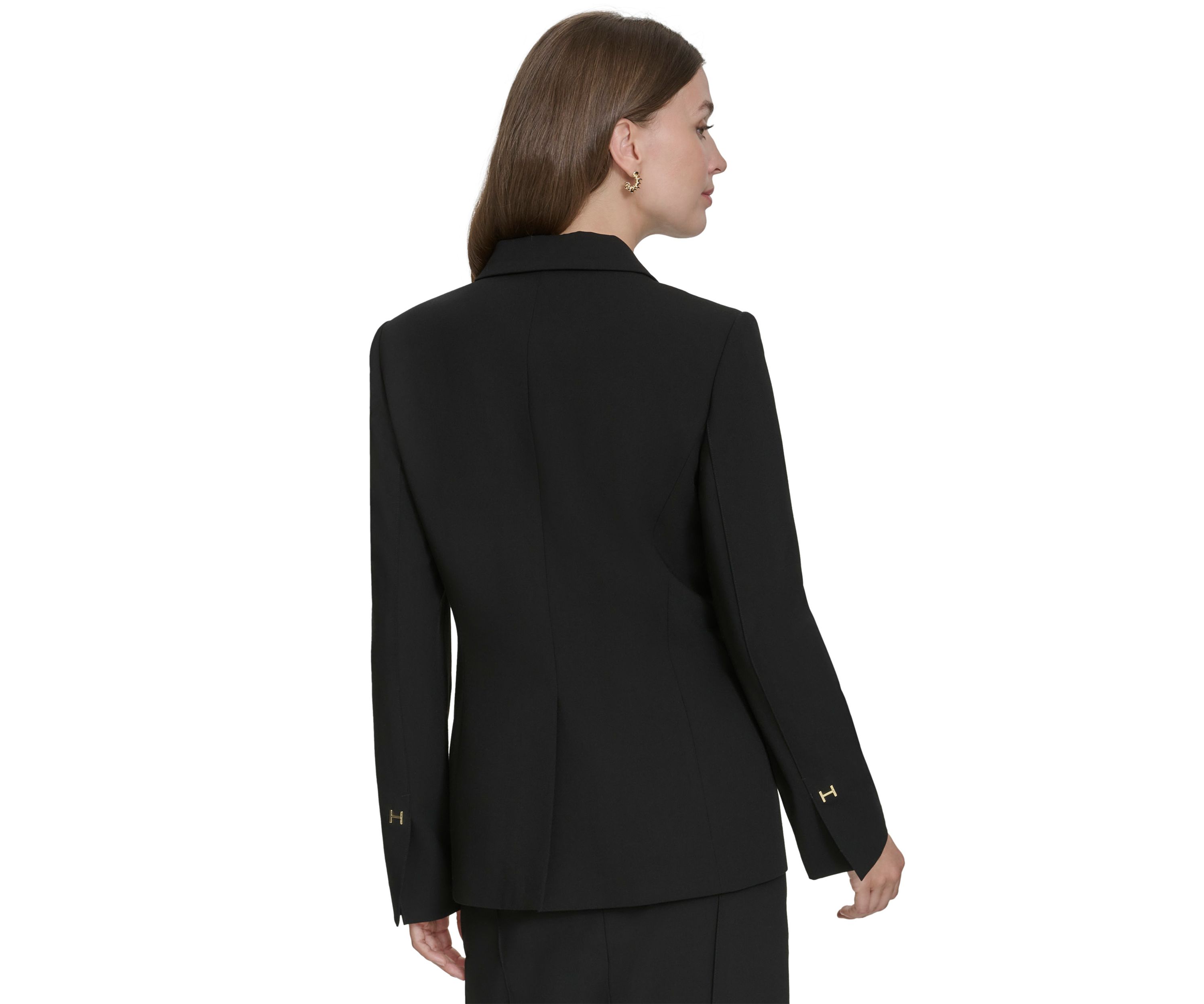 Womens Notch Lapel Double Button  Blazer