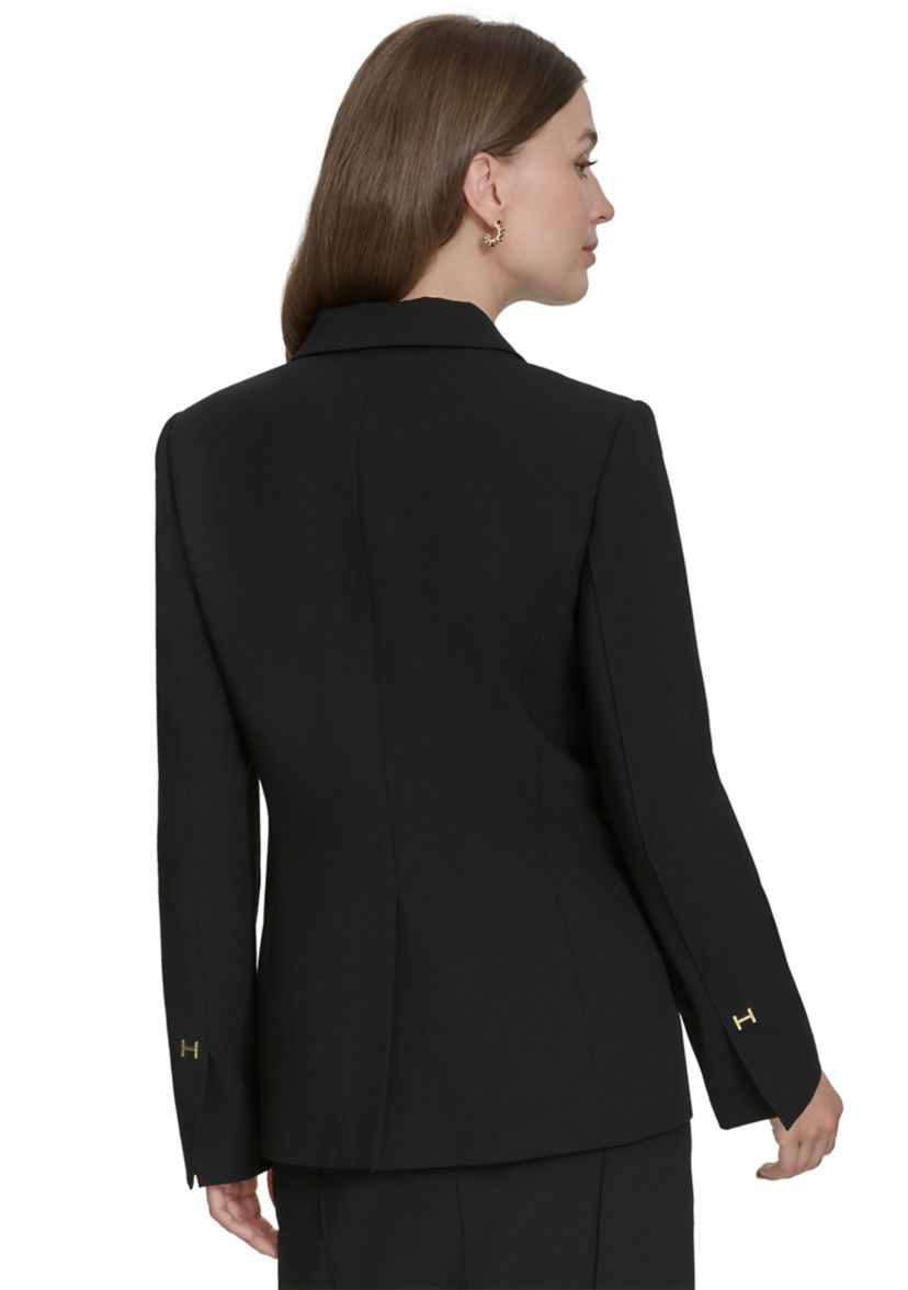 Womens Notch Lapel Double Button  Blazer
