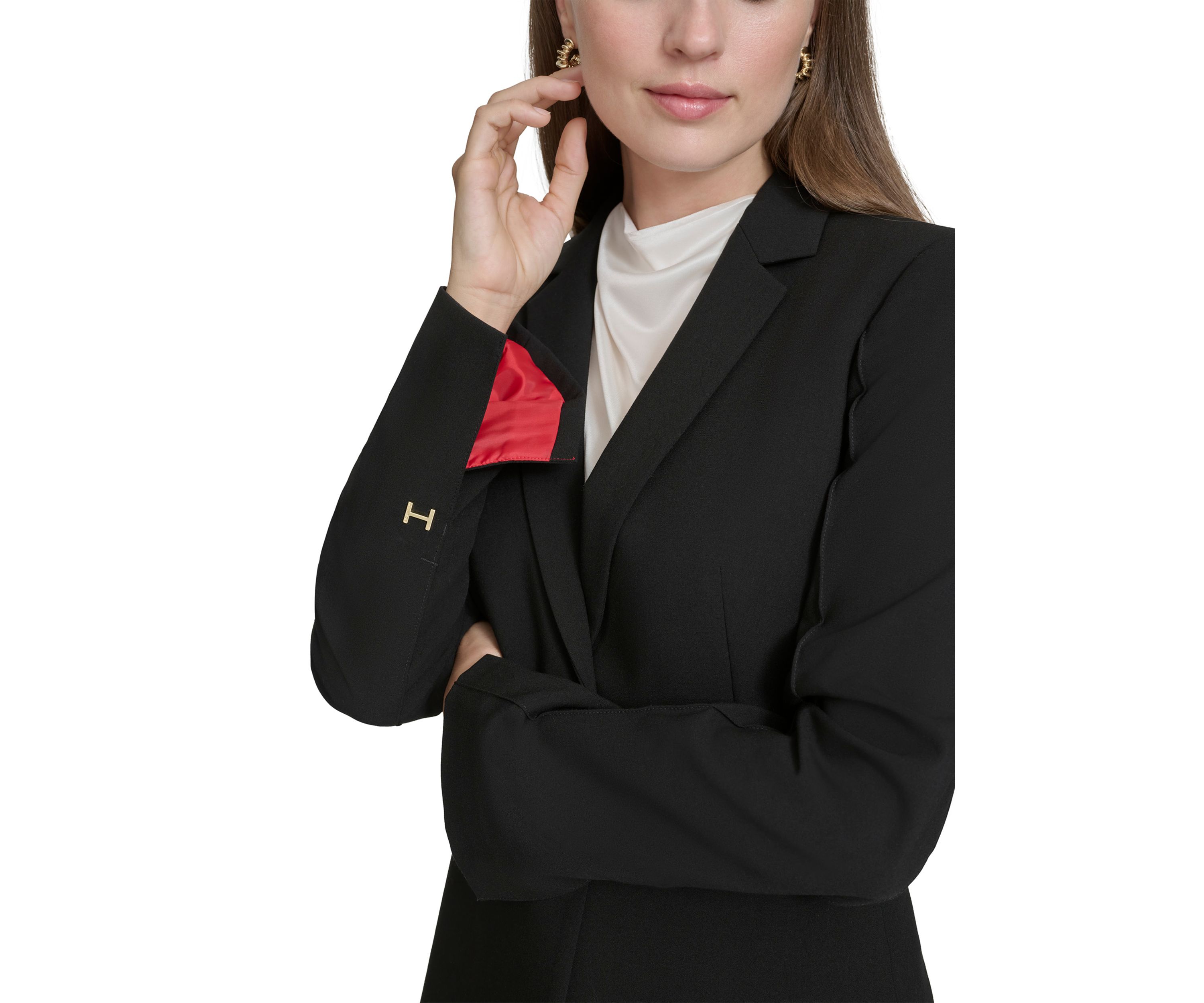 Womens Notch Lapel Double Button  Blazer