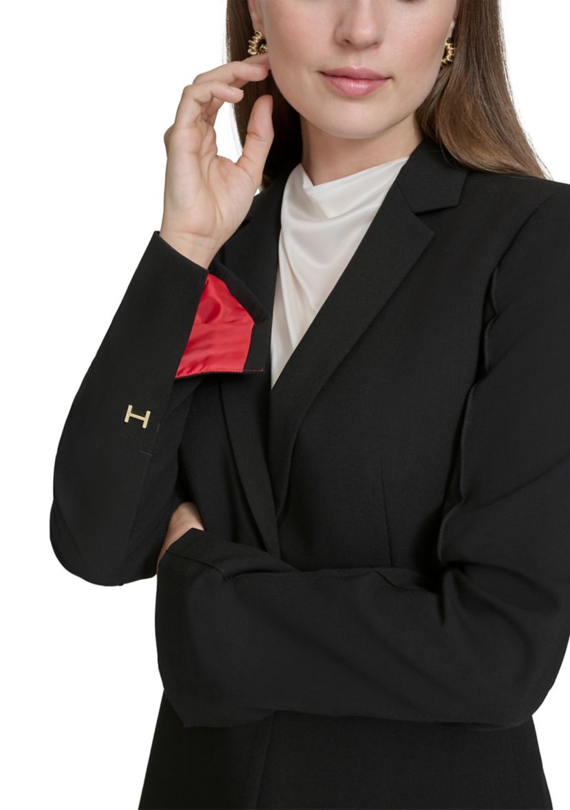 Womens Notch Lapel Double Button  Blazer