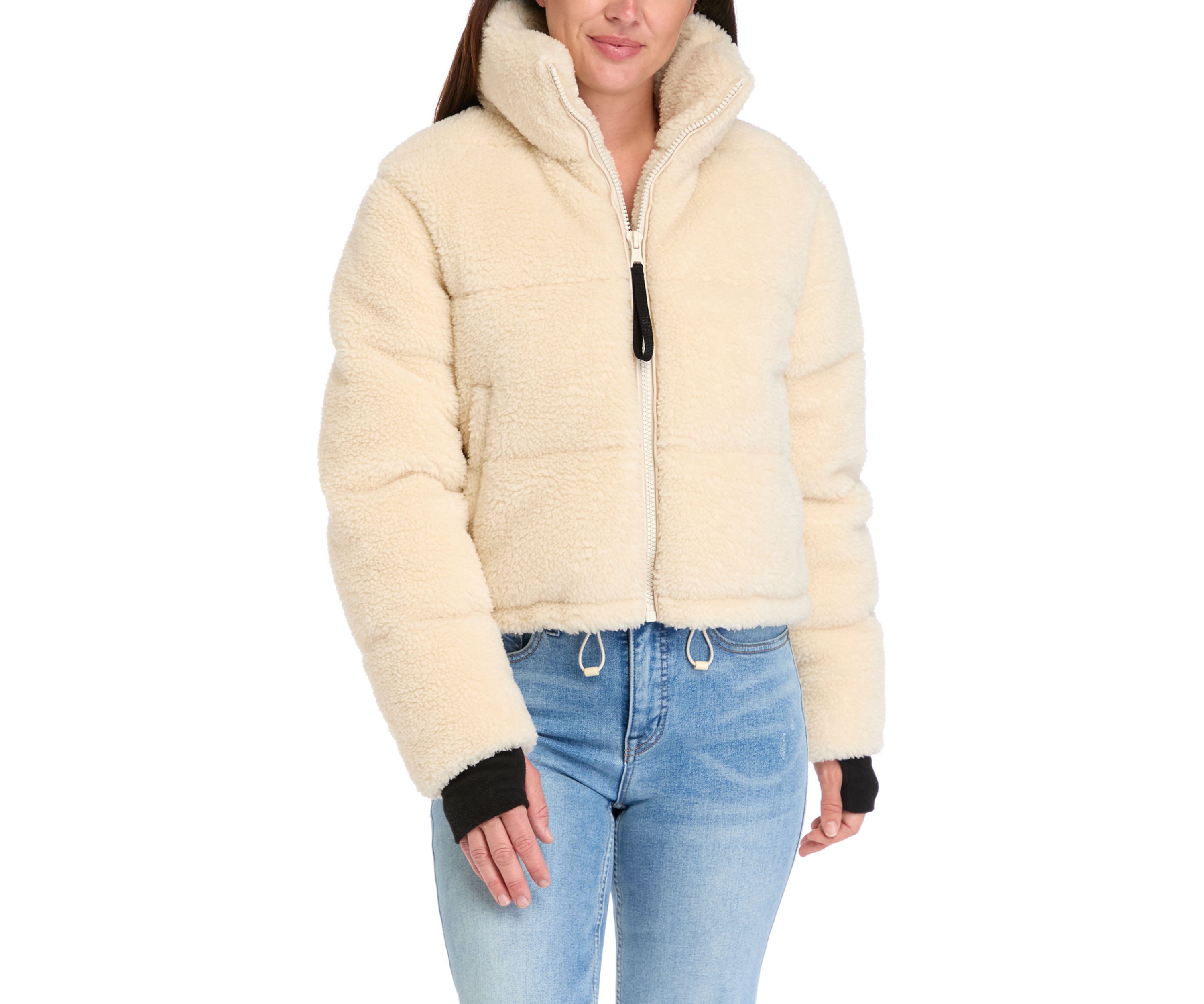 Womens Sherpa Puffer Jacket 