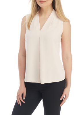 nine west crepe v neck cam