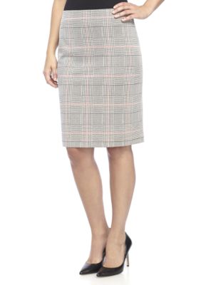 kasper midi knit slim skirt with side slit