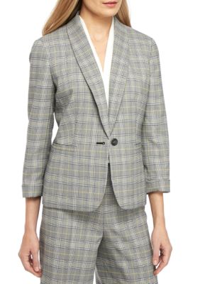 Nine West Notch Collar Plaid Jacket | belk