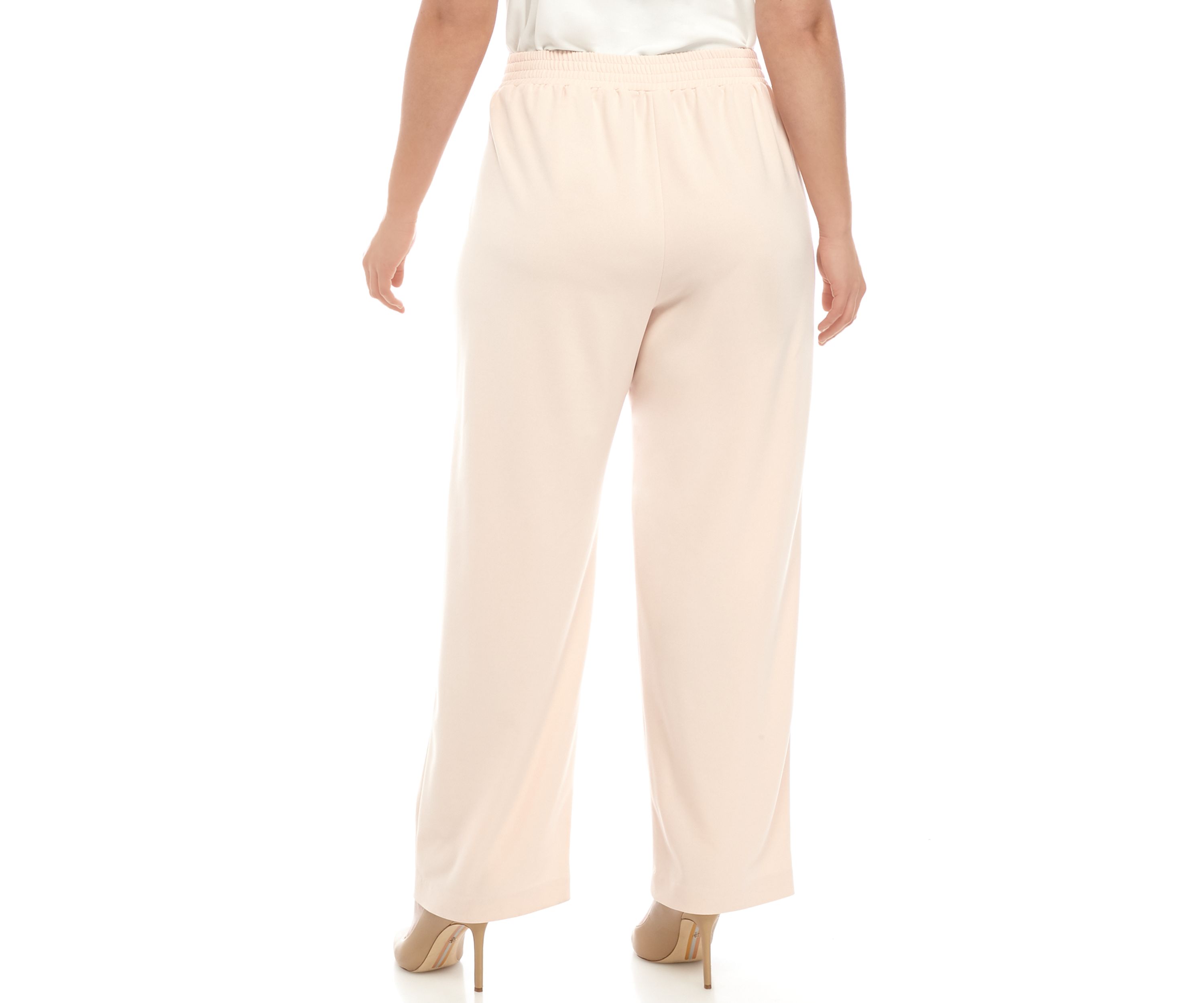 Plus Size Crepe Wide Leg Pants 