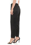 Womens Pull On Cinched Waist Satin Ankle Pants