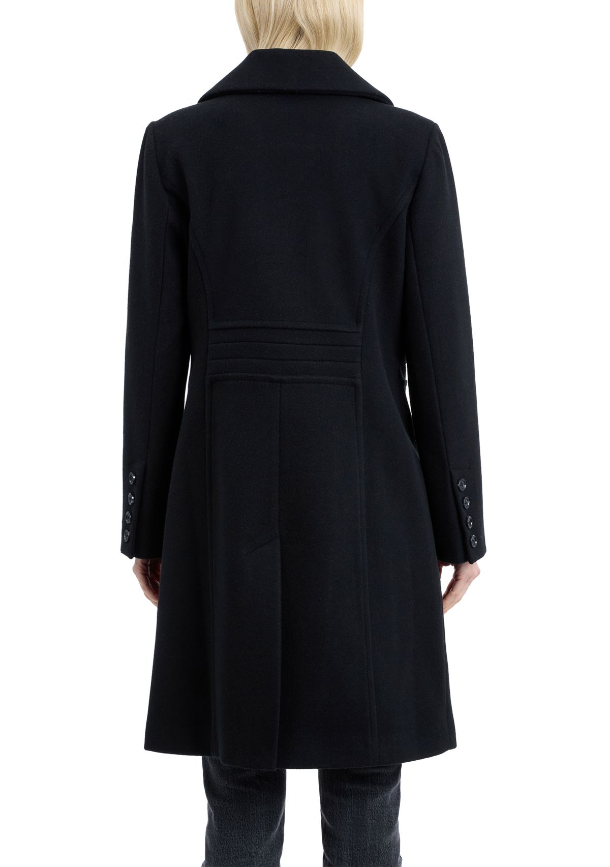 Womens Single Breasted Wool Walkers Flair Coat