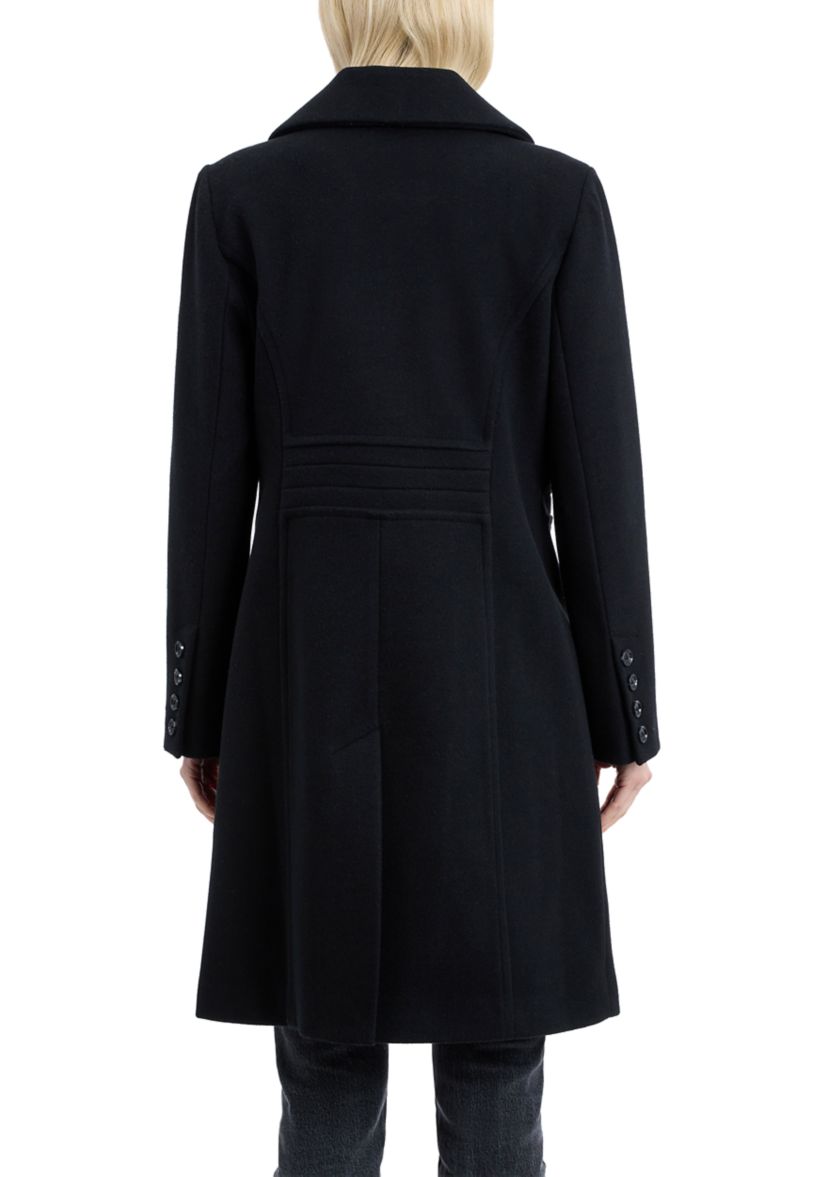 Womens Single Breasted Wool Walkers Flair Coat