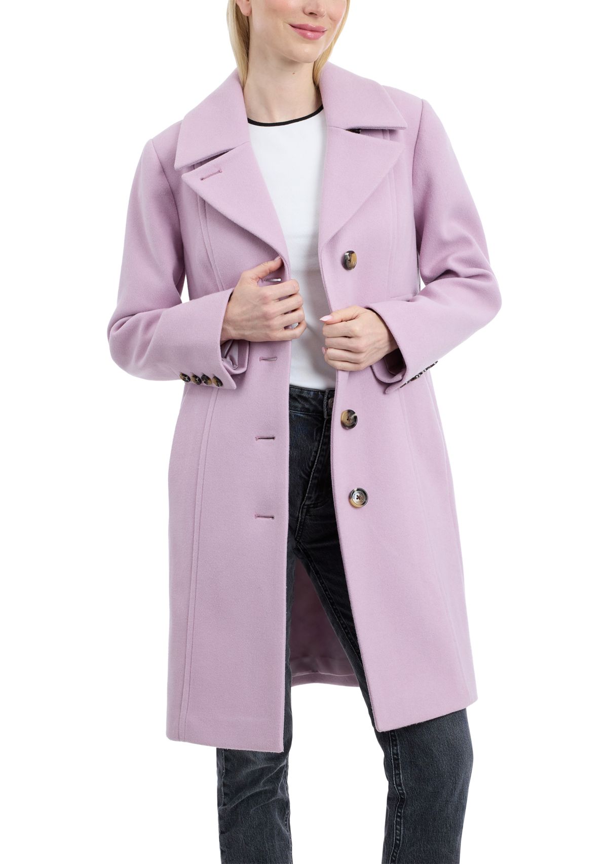 Womens Single Breasted Wool Walkers Flair Coat