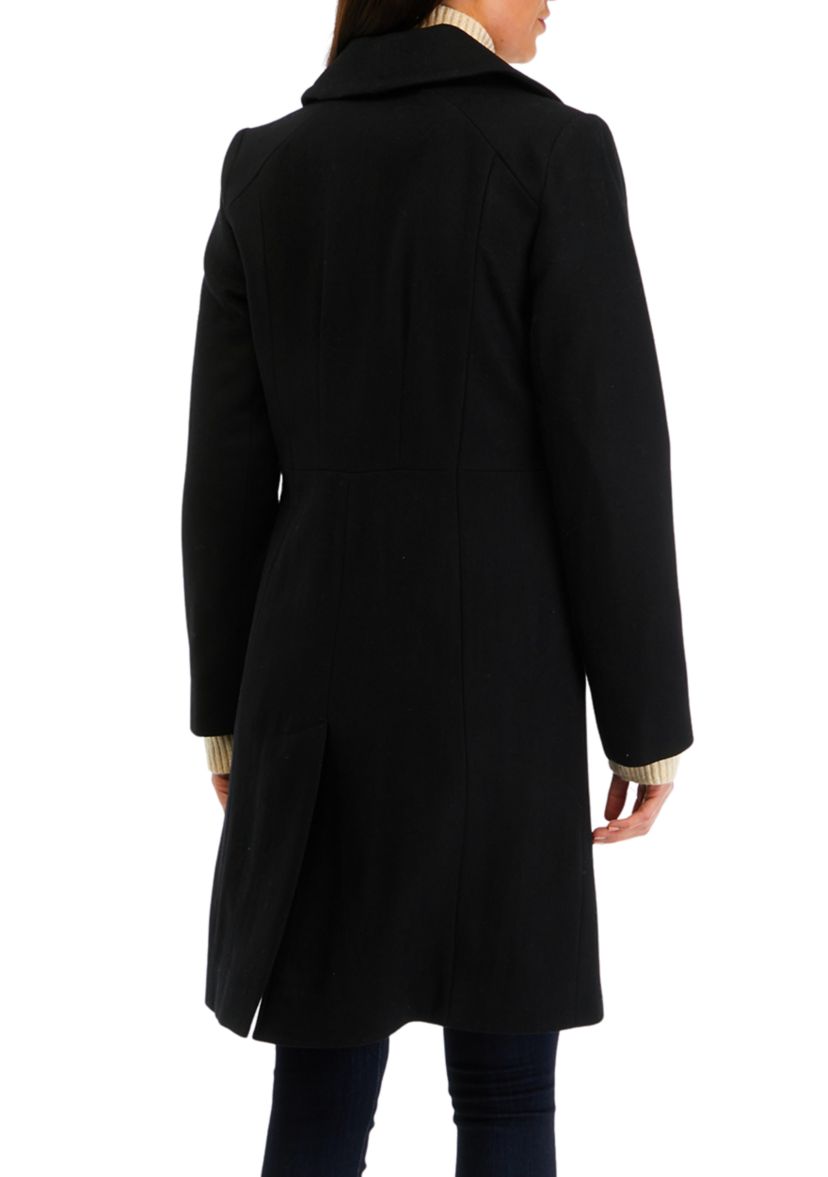 Womens Mid Wool Notch Collar 38 Coat