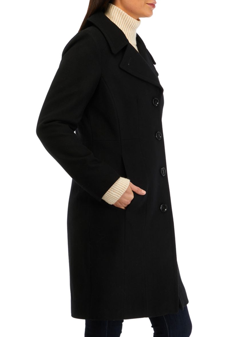 Womens Mid Wool Notch Collar 38 Coat