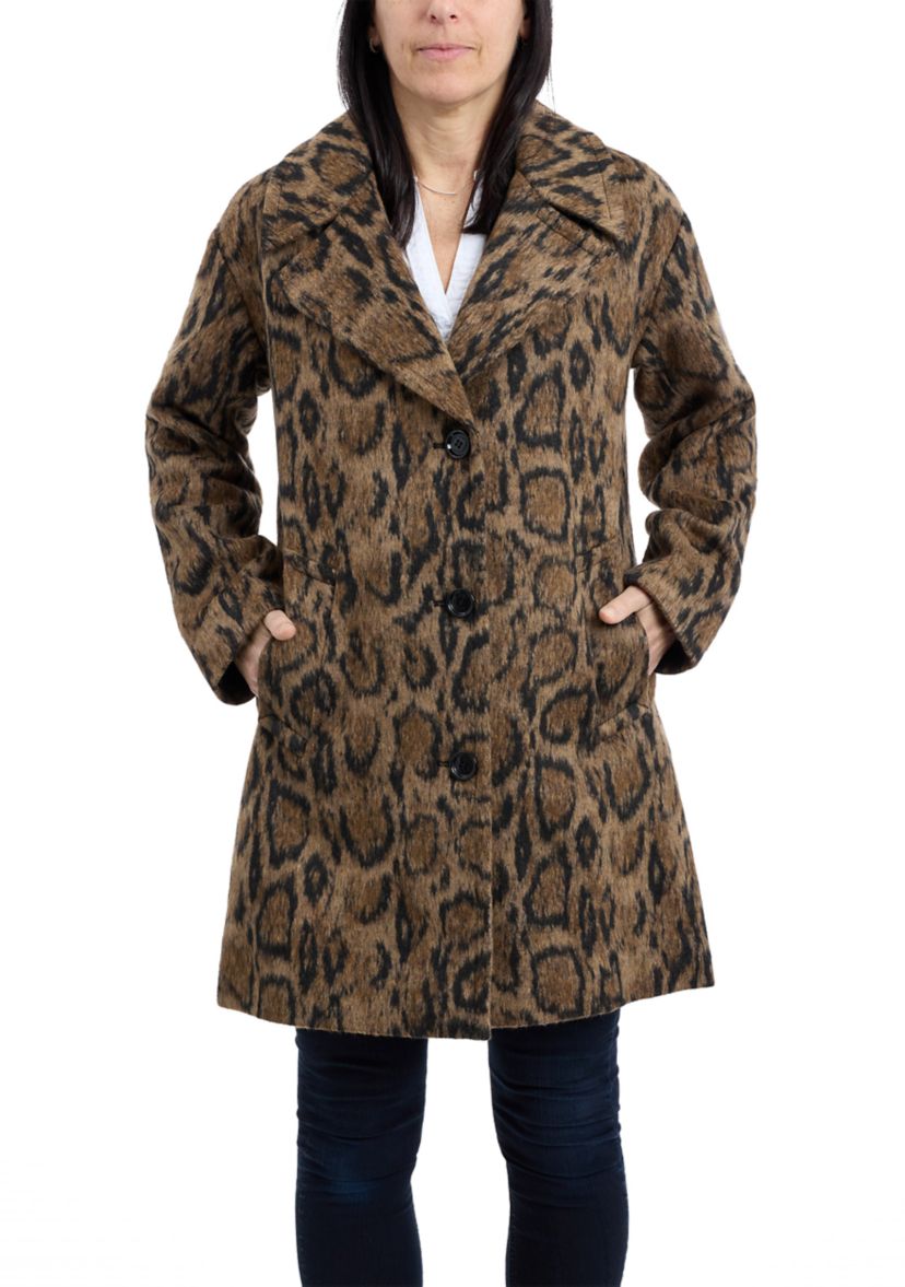 Womens Animal Print Coat