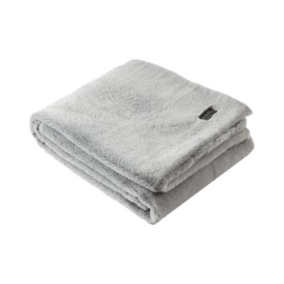 Faux Fur Solid Microfiber Throw Blanket