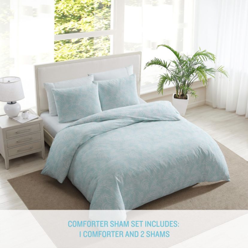 Art Of Palms Cotton Duvet Cover Set