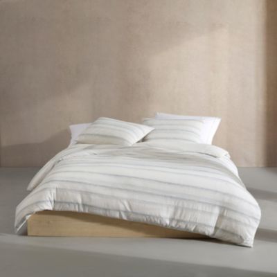 Calvin Klein Strie Stripe Cotton Comforter-Sham Set, Blue, Full/Queen -  0883893862630