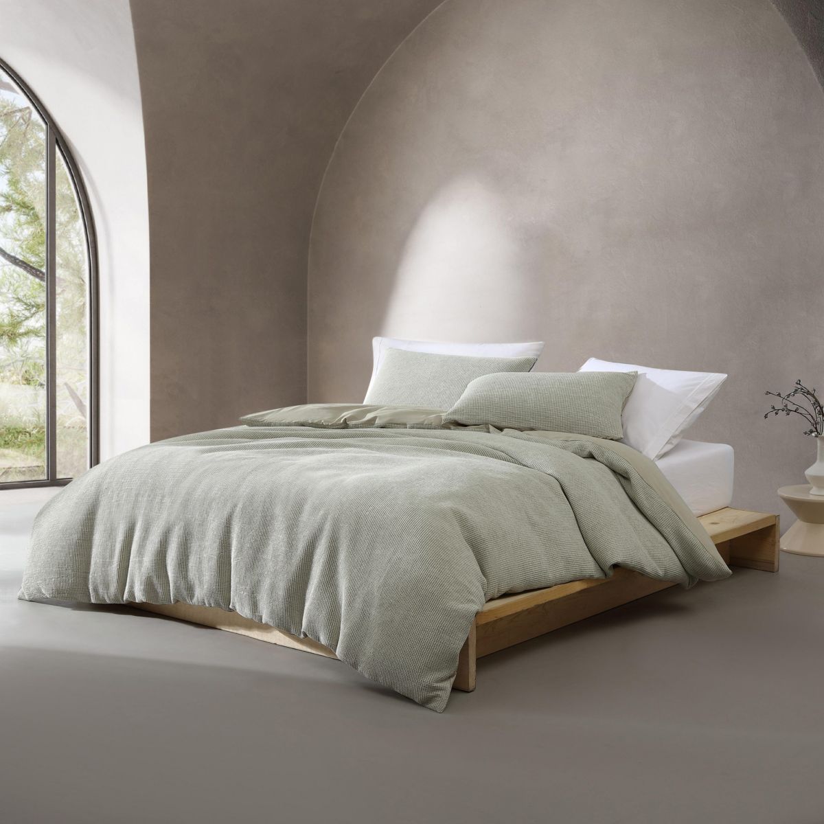 Microwaffle Cotton Duvet Cover Set