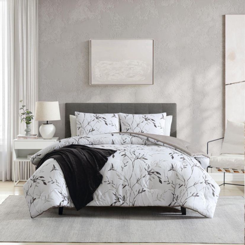 Ink Wash Vine Microfiber Comforter Sham Bonus Set