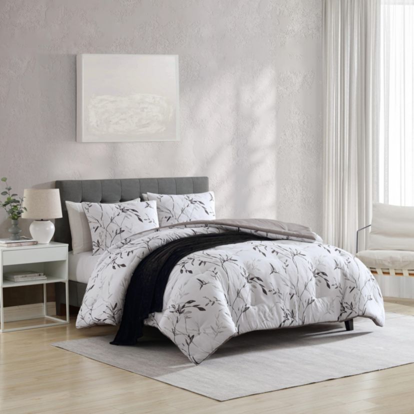 Ink Wash Vine Microfiber Comforter Sham Bonus Set