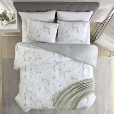 Ink Wash Vine Microfiber Comforter Sham Bonus Set