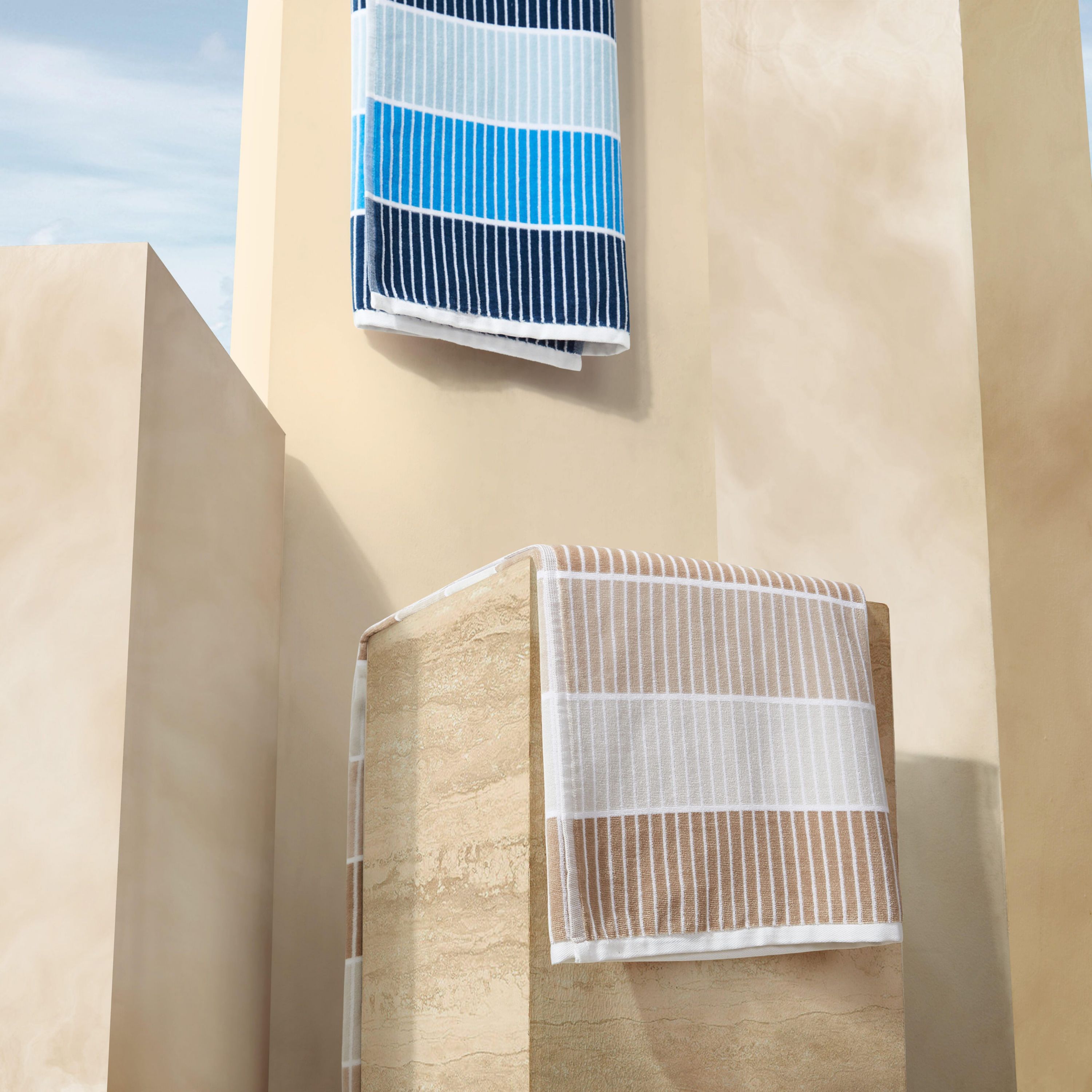 Blocked  Beach Towel Yarn-Dye Stripe