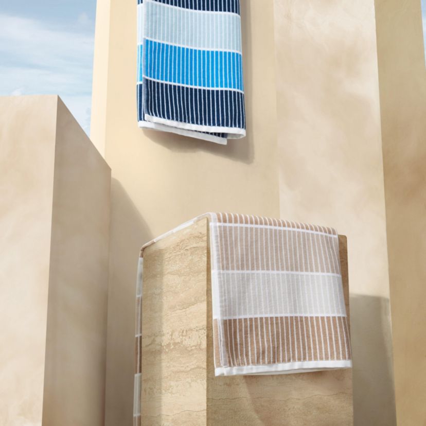 Blocked  Beach Towel Yarn-Dye Stripe