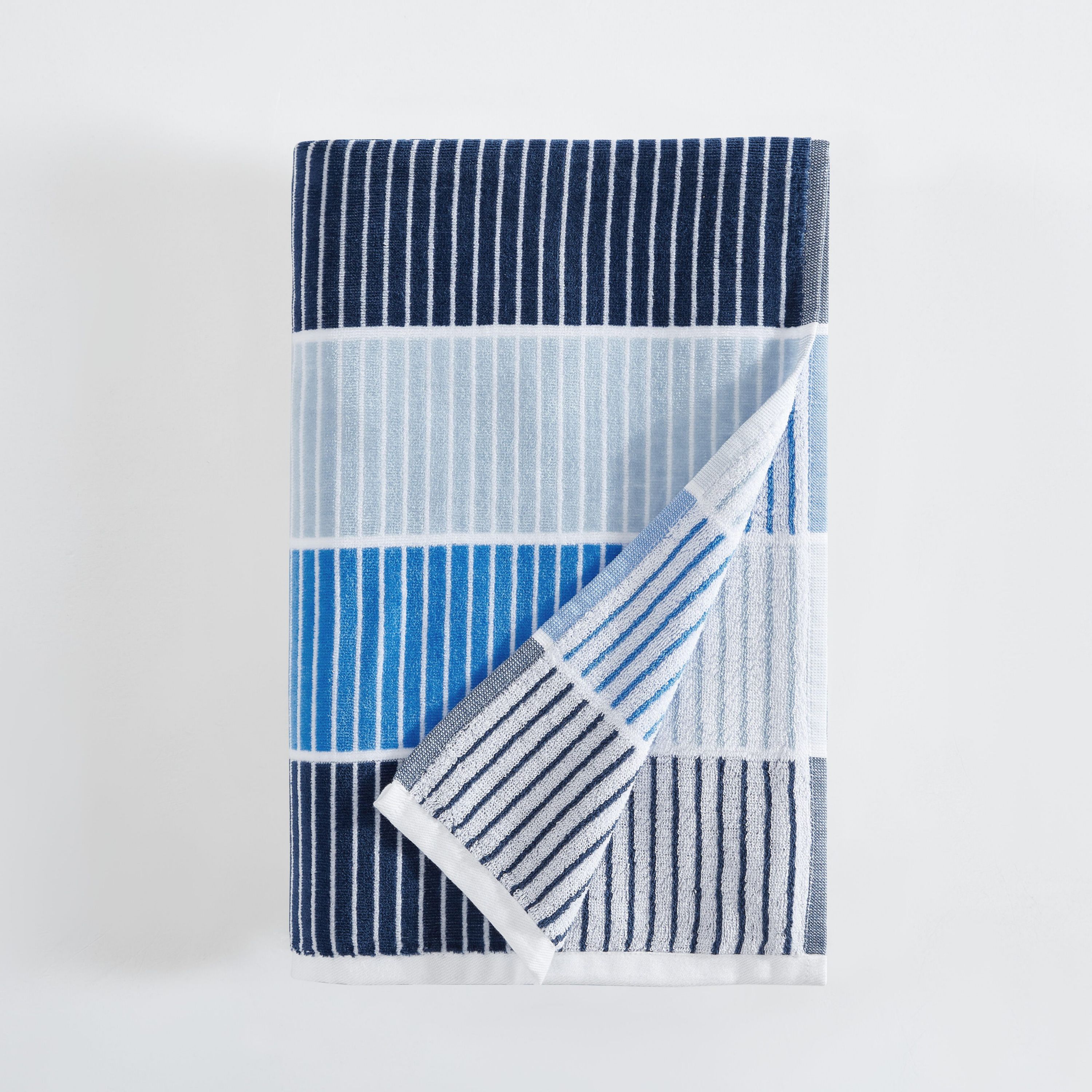 Blocked  Beach Towel Yarn-Dye Stripe