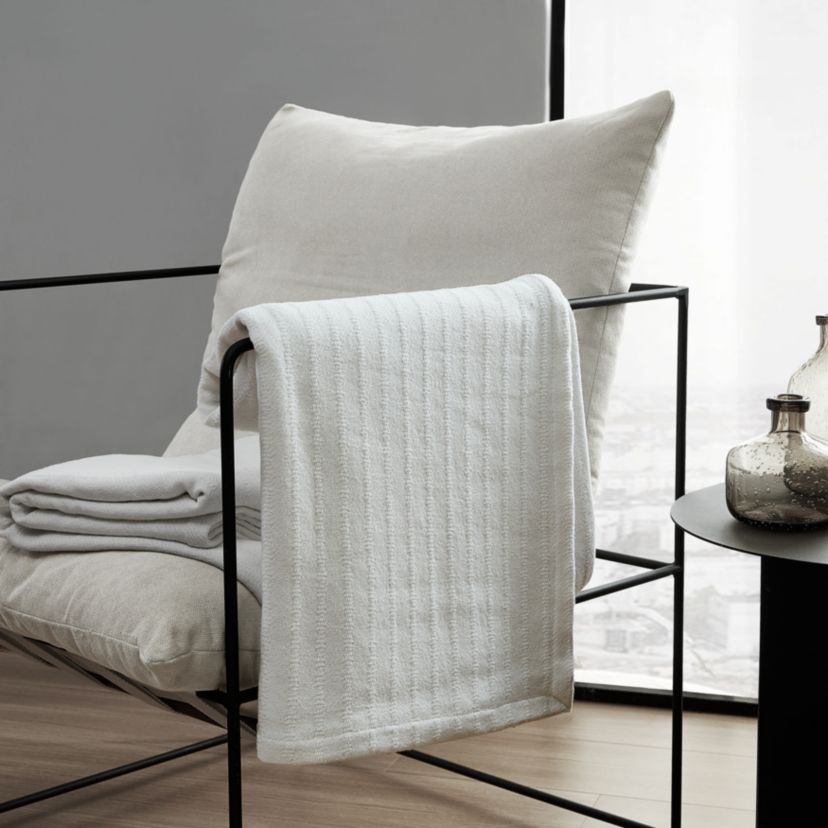 All Over Rib Cotton Blanket