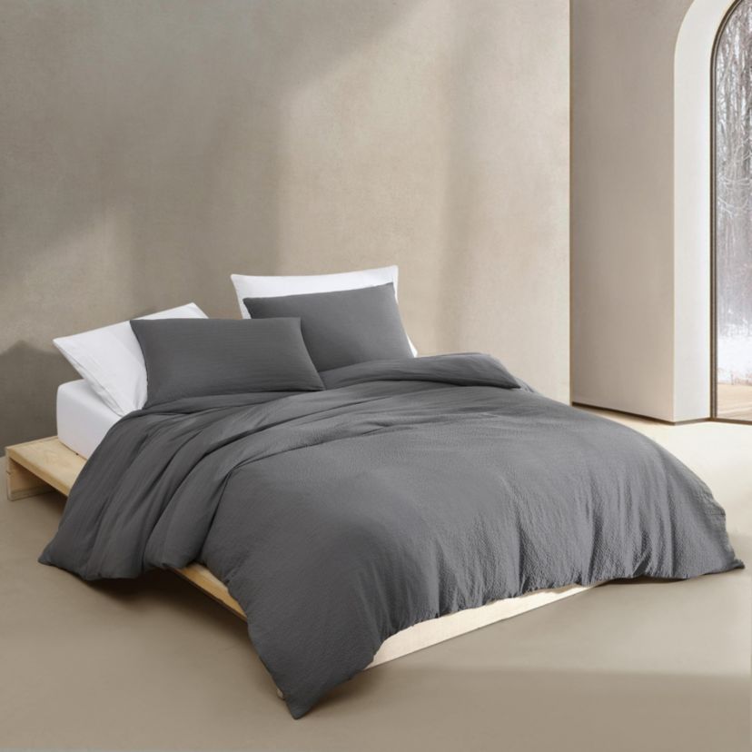Seersucker Microfiber Duvet Cover Set