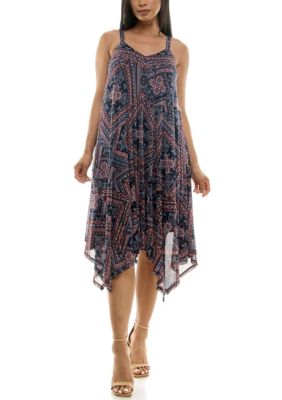 Nina Leonard Women's Uneven Hem Dress