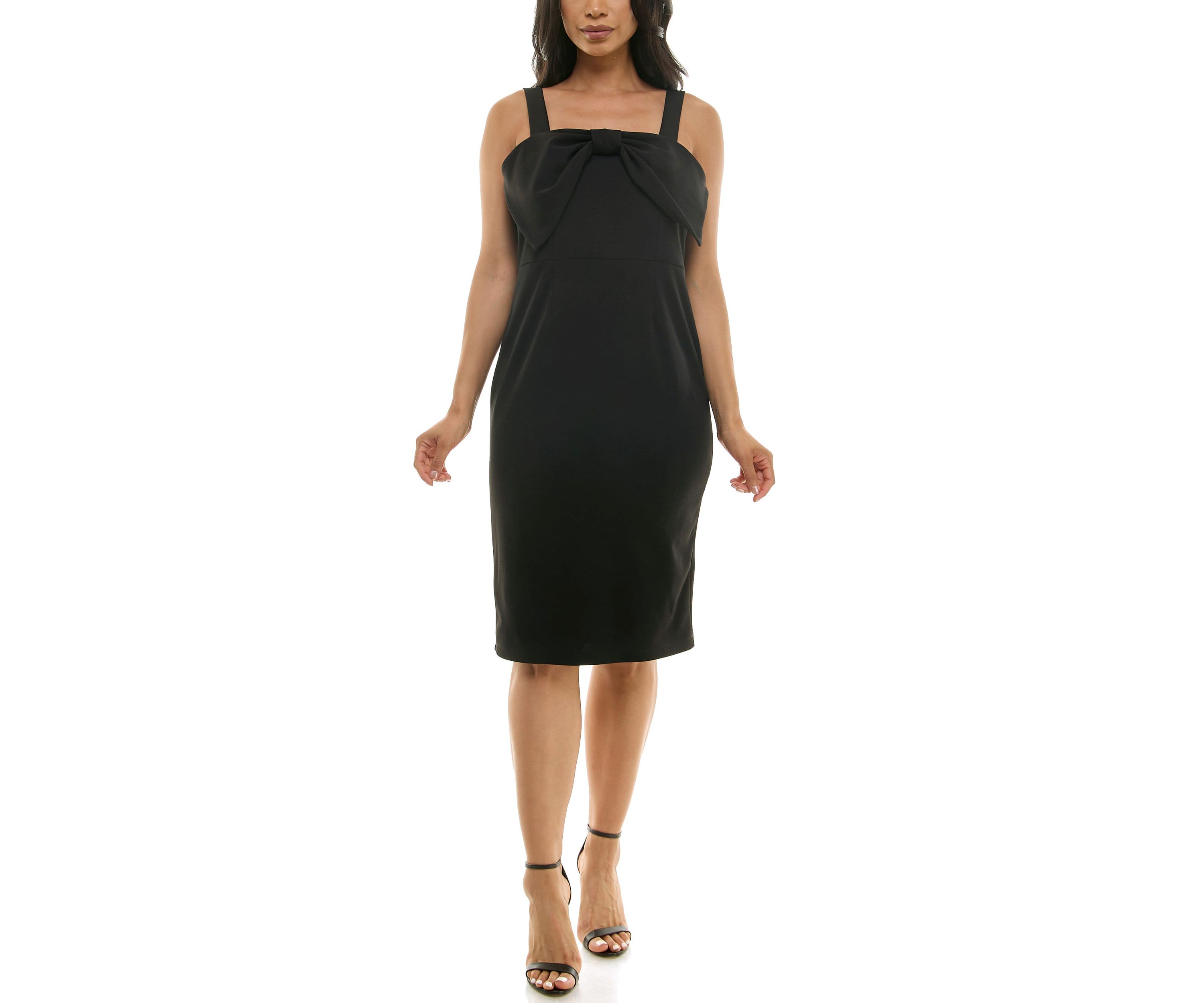 Column Dress With Large Bow