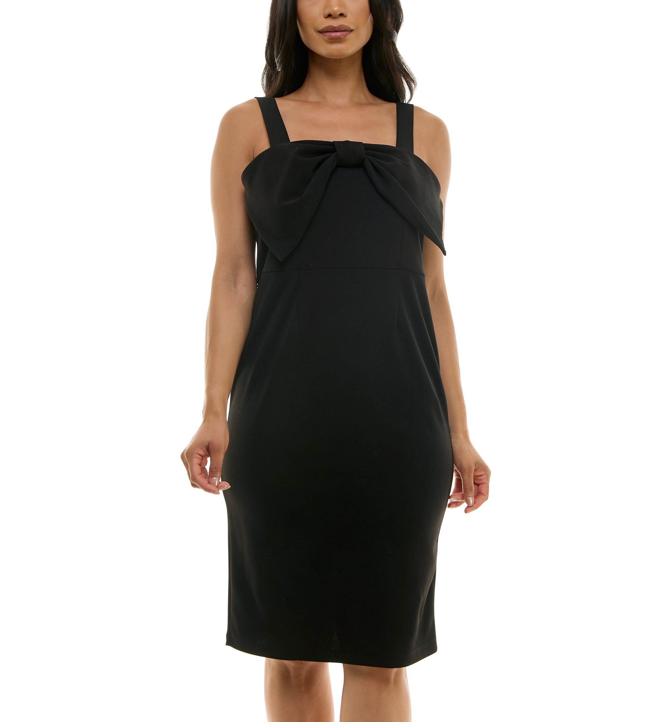 Column Dress With Large Bow