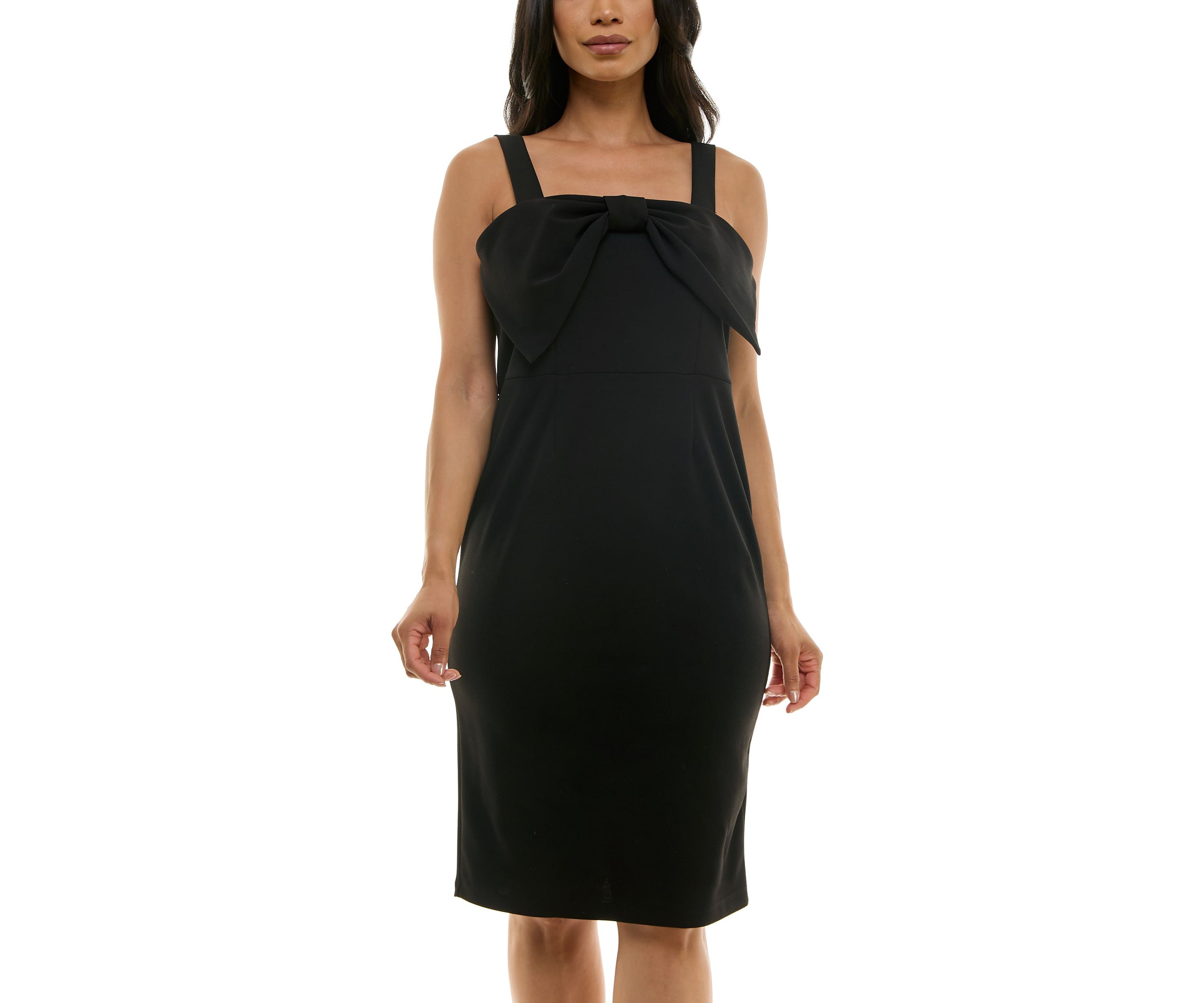 Column Dress With Large Bow