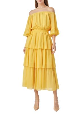 Women's Off-The-Shoulder Tiered Maxi Dress