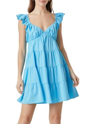 Women's Sweetheart Flounced Mini Dress