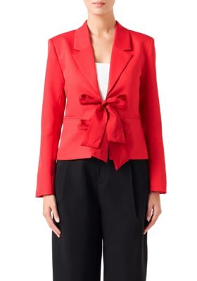 Endless Rose Women's Bow Contrast Blazer