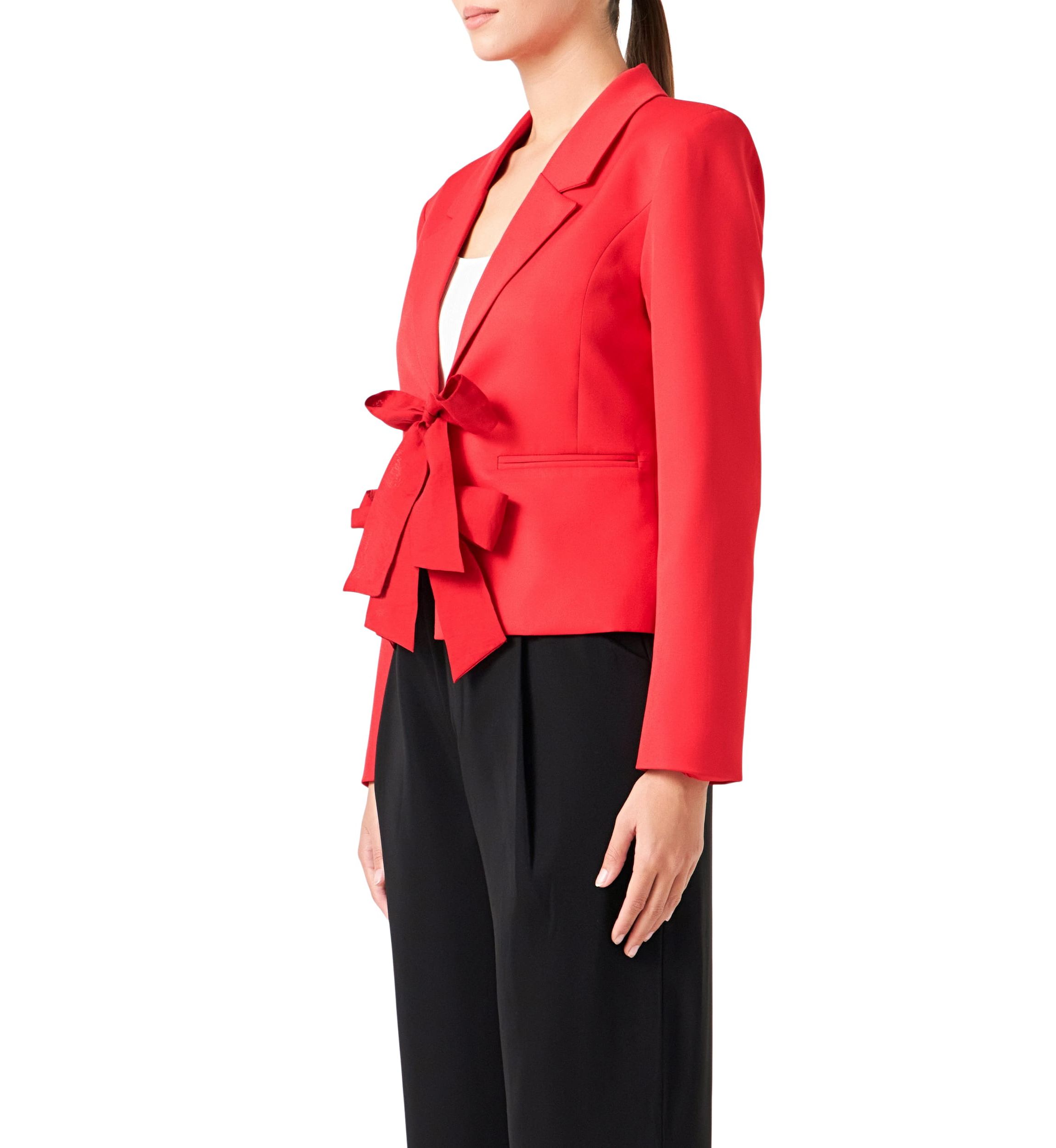 Bow Contrast Blazer