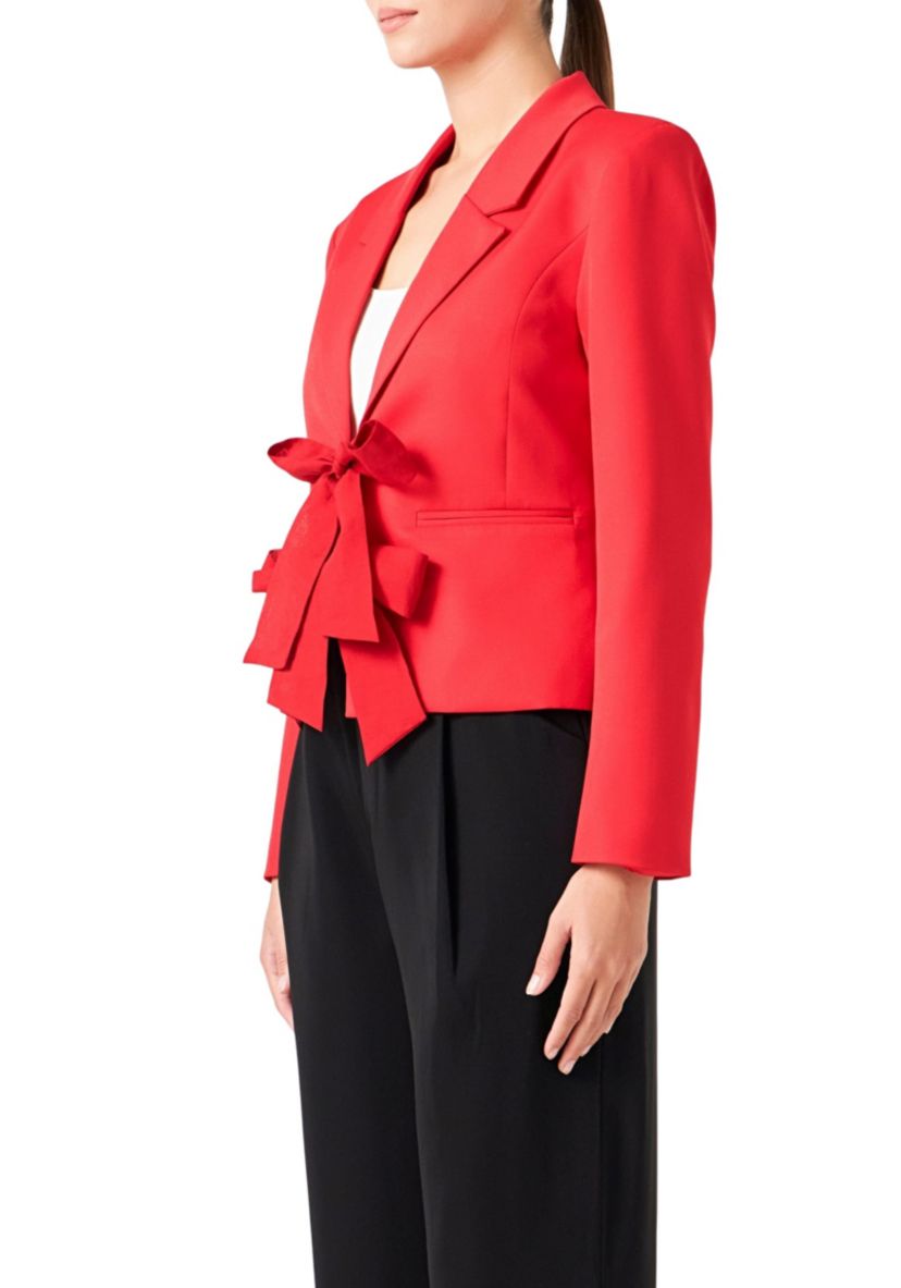 Bow Contrast Blazer
