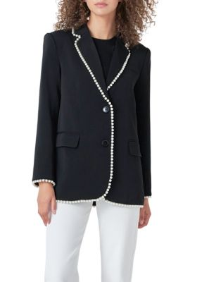 Pearl-Trimmed Blazer