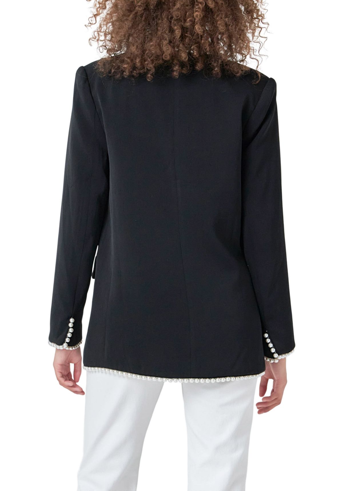 Pearl-Trimmed Blazer